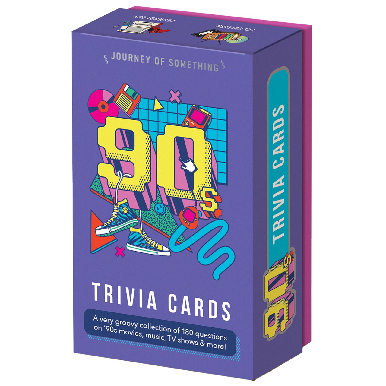 Journey of Something: 90's Trivia Cards - Adult Party Card Game, 180 Cool Questions, Pop Culture Knowledge, Decade Nostalgia, Ages 14+, 2+ Players